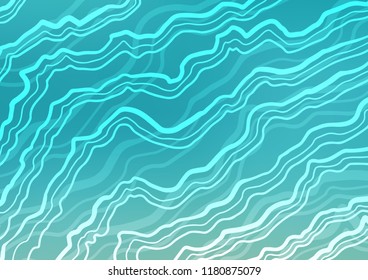 Light BLUE vector background with bent lines. An elegant bright illustration with gradient. Marble style for your business design.
