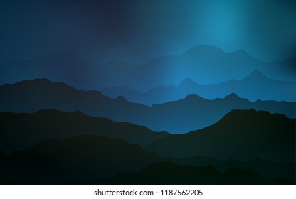 Light BLUE vector background with bent ribbons. Brand-new colored illustration in mountain style with gradient. A completely new memphis design for your business.
