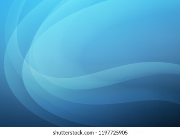 Light BLUE vector background with bent ribbons. Creative illustration in halftone marble style with gradient. The elegant pattern for brand book.