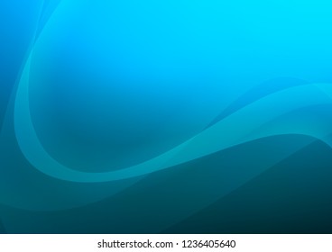 Light BLUE vector background with bent ribbons. Colorful abstract illustration with gradient lines. Marble style for your business design.