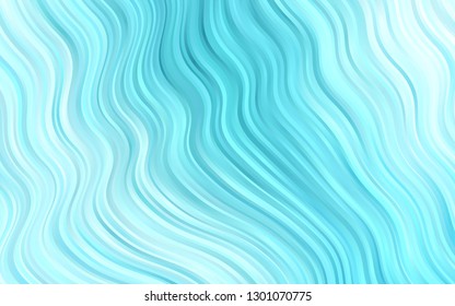 Light BLUE vector background with bent ribbons. A sample with blurred bubble shapes. A new texture for your  ad, booklets, leaflets.
