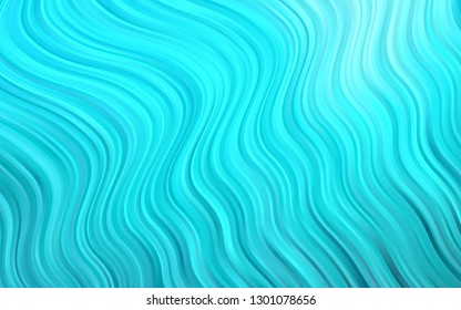 Light BLUE vector background with bent lines. Shining illustration, which consist of blurred lines, circles. The best blurred design for your business.