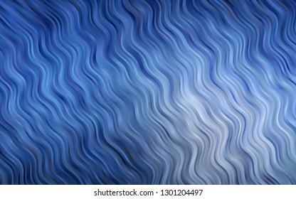 Light BLUE vector background with bent lines. Creative illustration in halftone marble style with gradient. Textured wave pattern for backgrounds.
