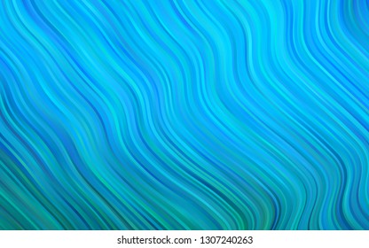 Light BLUE vector background with bent ribbons. A completely new color illustration in marble style. A completely new marble design for your business.