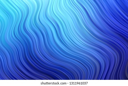 Light BLUE vector background with bent ribbons. A completely new color illustration in marble style. Marble style for your business design.