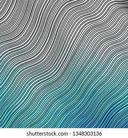 Light BLUE vector background with bent lines. Illustration in abstract style with gradient curved.  Pattern for ads, commercials.