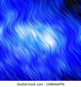 Light BLUE vector background with bent lines. Illustration in abstract style with gradient curved.  Design for your business promotion.
