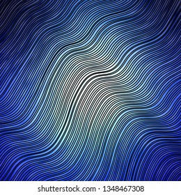 Light BLUE vector background with bent lines. Colorful abstract illustration with gradient curves. Best design for your posters, banners.