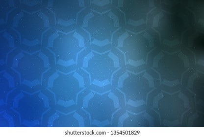 Light BLUE vector background with bent lines. Colorful abstract illustration with gradient lines. Brand new design for your ads, poster, banner.