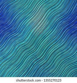 Light BLUE vector background with bent lines. Bright illustration with gradient circular arcs. Pattern for commercials, ads.