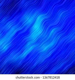 Light BLUE vector background with bent lines. Abstract illustration with bandy gradient lines. Best design for your ad, poster, banner.