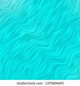 Light BLUE vector background with bent lines. Colorful abstract illustration with gradient curves. Best design for your posters, banners.