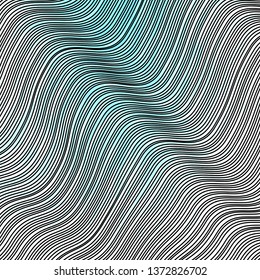 Light BLUE vector background with bent lines. Abstract illustration with gradient bows. Pattern for busines booklets, leaflets