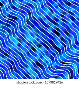 Light BLUE vector background with bent lines. Abstract gradient illustration with wry lines. Smart design for your promotions.