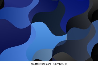Light BLUE vector background with bent lines. Geometric illustration in marble style with gradient.  Textured wave pattern for backgrounds.
