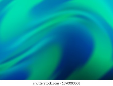 Light BLUE vector background with bent ribbons. Shining illustration, which consist of blurred lines, circles. The elegant pattern for brand book.