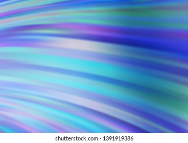 Light BLUE vector background with bent lines. Blurred geometric sample with gradient bubbles.  The elegant pattern for brand book.