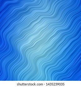 Light BLUE vector background with bent lines. Gradient illustration in simple style with bows. Pattern for busines booklets, leaflets