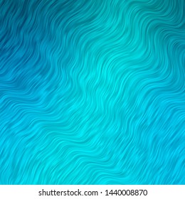 Light BLUE vector background with bent lines. Abstract gradient illustration with wry lines. Template for cellphones.