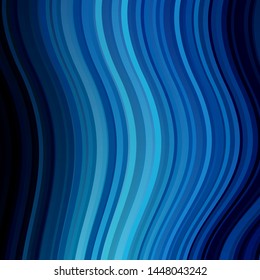 Light BLUE vector background with bent lines. Abstract illustration with gradient bows. Pattern for websites, landing pages.