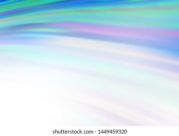 Light BLUE vector background with bent ribbons. A sample with blurred bubble shapes. A completely new template for your business design.