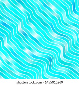 Light BLUE vector background with bent lines. Abstract illustration with bandy gradient lines. Pattern for ads, commercials.