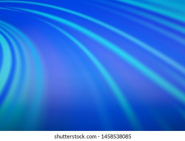 Light BLUE vector background with bent lines. Creative illustration in halftone marble style with gradient. Pattern for your business design.