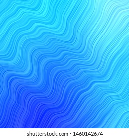 Light BLUE vector background with bent lines. Colorful illustration in abstract style with bent lines. Design for your business promotion.
