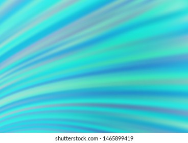Light BLUE vector background with bent lines. Colorful abstract illustration with gradient lines. A completely new marble design for your business.
