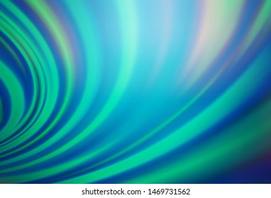 Light BLUE vector background with bent lines. Creative illustration in halftone marble style with gradient. Marble design for your web site.