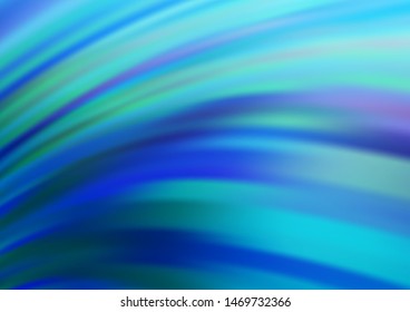 Light BLUE vector background with bent lines. Modern gradient abstract illustration with bandy lines. Marble design for your web site.