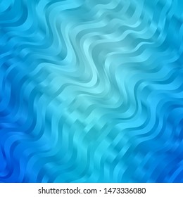 Light BLUE vector background with bent lines. Abstract illustration with gradient bows. Best design for your ad, poster, banner.
