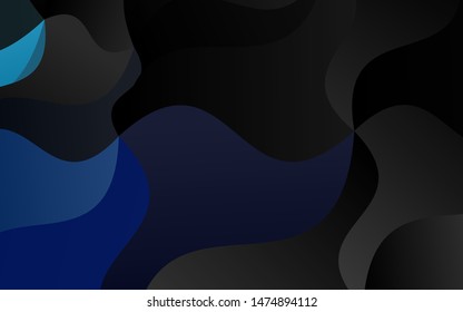 Light BLUE vector background with bent ribbons. Brand new colored illustration in marble style with gradient. Pattern for your business design.