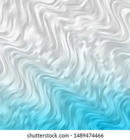 Light BLUE vector background with bent lines. Gradient illustration in simple style with bows. Design for your business promotion.