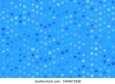 Light BLUE vector background with bent lines. Brand new colorful illustration in simple style. A completely new design for your business.