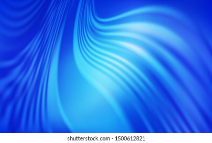Light BLUE vector background with bent lines. Colorful illustration in abstract style with gradient. Colorful wave pattern for your design.