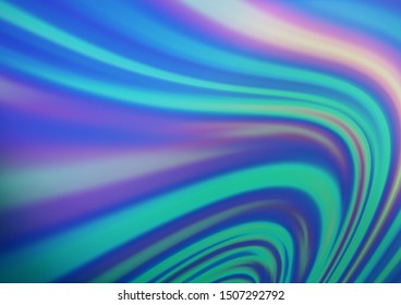 Light BLUE vector background with bent lines. Geometric illustration in marble style with gradient.  A completely new template for your business design.