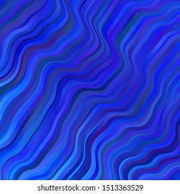 Light BLUE vector background with bent lines. Illustration in abstract style with gradient curved.  Best design for your posters, banners.