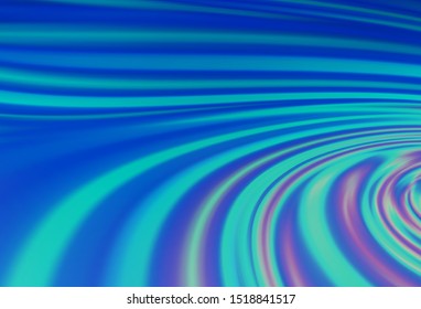 Light BLUE vector background with bent lines. Blurred geometric sample with gradient bubbles.  Pattern for your business design.