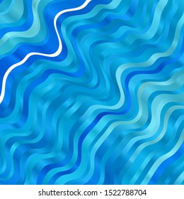 Light BLUE vector background with bent lines. Abstract illustration with gradient bows. Best design for your ad, poster, banner.