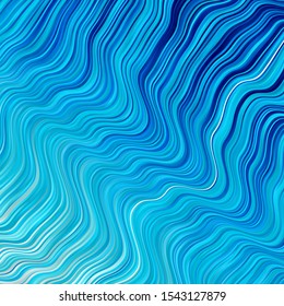 Light BLUE vector background with bent lines. Illustration in abstract style with gradient curved.  Best design for your posters, banners.