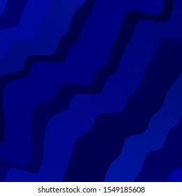 Light BLUE vector background with bent lines. Colorful illustration in circular style with lines. Pattern for busines booklets, leaflets
