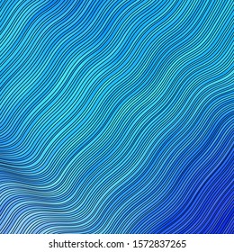 Light BLUE vector background with bent lines. Bright sample with colorful bent lines, shapes. Pattern for booklets, leaflets.