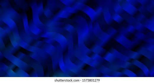 Light BLUE vector background with bent lines. Colorful illustration in abstract style with bent lines. Pattern for business booklets, leaflets
