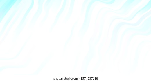 Light BLUE vector background with bent lines. Abstract illustration with gradient bows. Template for your UI design.