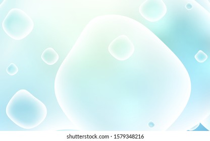 Light BLUE vector background with bent lines. Blurred geometric sample with gradient bubbles.  Pattern for your business design.