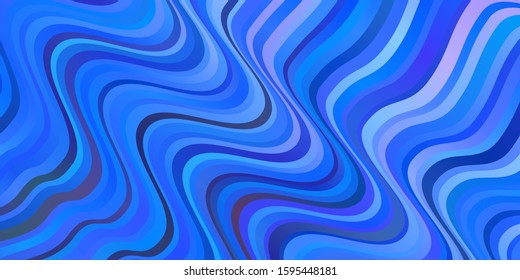 Light BLUE vector background with bent lines. Colorful illustration with curved lines. Design for your business promotion.