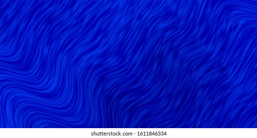 Light BLUE vector background with bent lines. Illustration in abstract style with gradient curved.  Pattern for websites, landing pages.