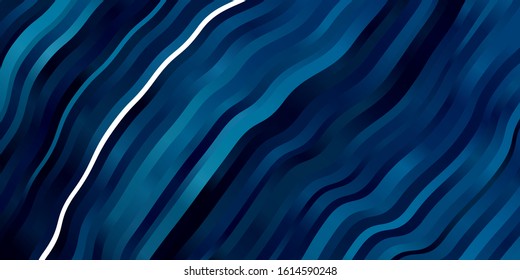 Light BLUE vector background with bent lines. Colorful geometric sample with gradient curves.  Pattern for business booklets, leaflets