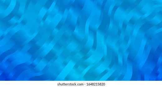 Light BLUE vector background with bent lines. Colorful illustration, which consists of curves. Best design for your posters, banners.
